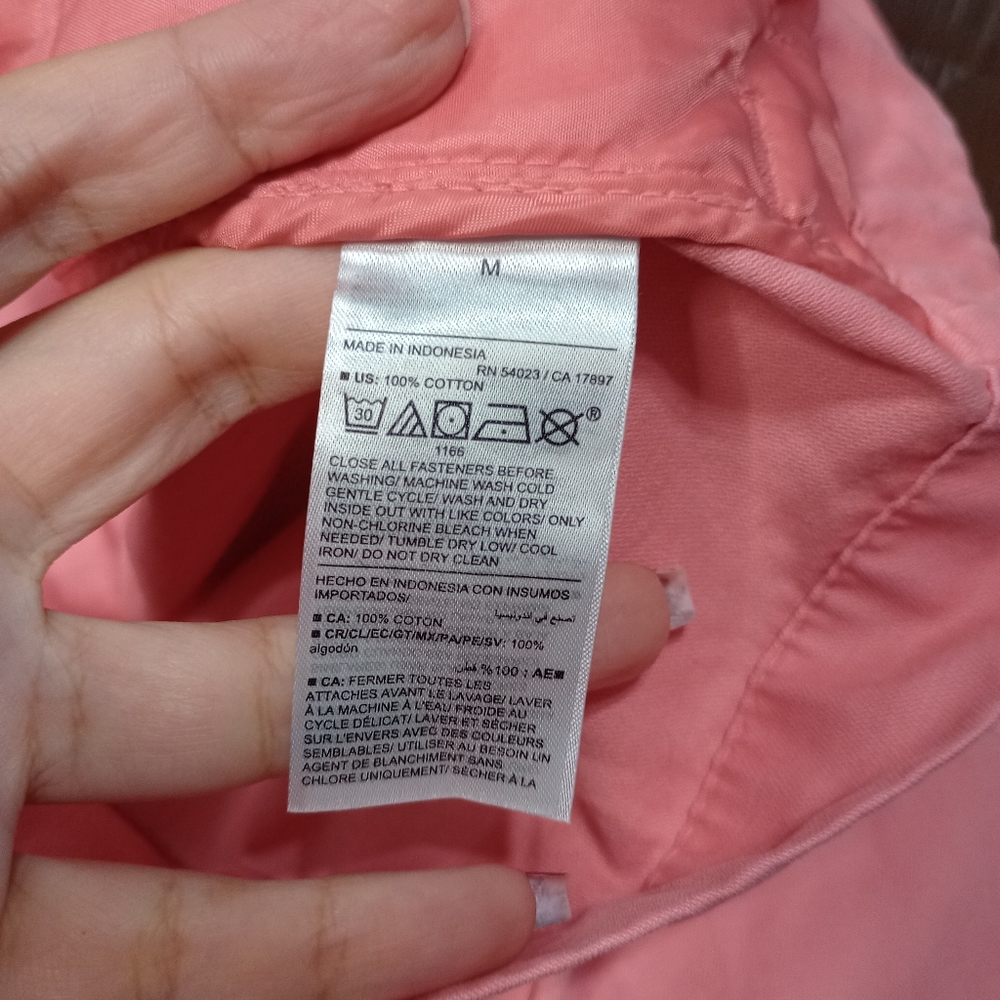 Old Navy Cinched Waist Utility Jacket In Salmon - Picture 7 of 10